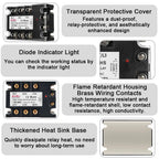 TSR  SSR-10DA SSR-40DA SSR 25A 60A 80A 100A Three Phase SSR Solid State Relay DC Control AC 480V 5-32V Input Aluminum Heatsink