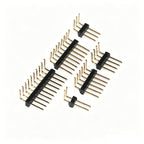 100pcs 1*2/3/4/5/6/40/50P 1.27mm Straight/RA 90d/ Horizontal RASMT Single Row 0.05" Gold-Plated Rohs PCB Male Pin Header