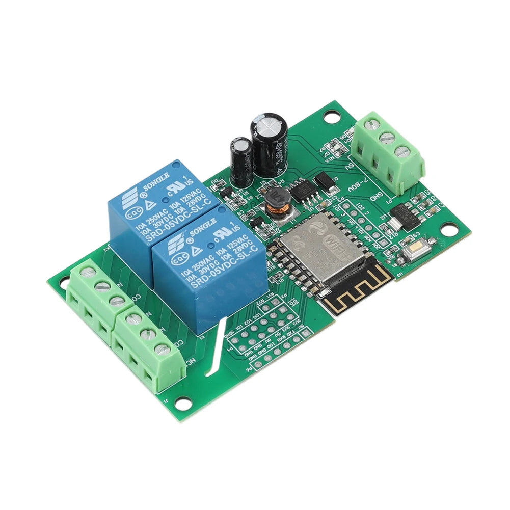ESP8266 WIFI Relay Board Dual Channel ESP-12F Development Board DC 5V 10A Wireless Smart Relay Module Based on Arduino