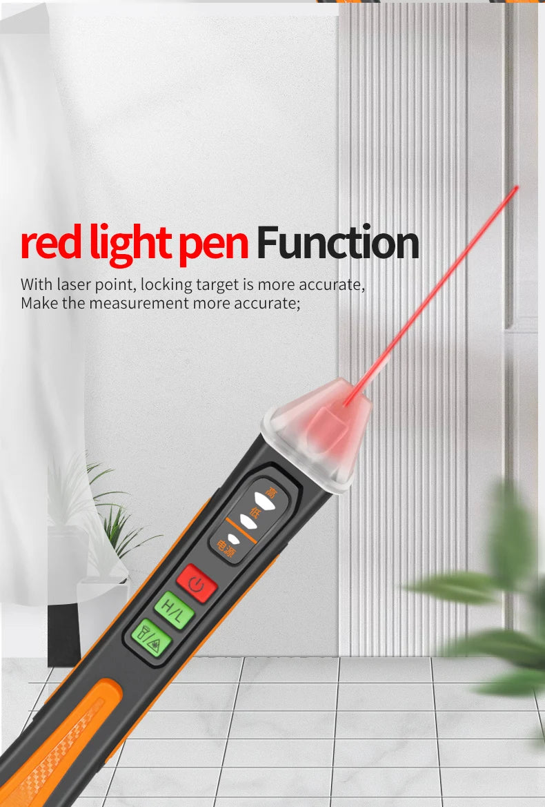 Non-Contact Voltage Tester Pen Smart Voltage Detector Infrared Indicator 12-1000V Test Pencil Breakpoint Finder With Flashlight