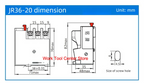 Original Chint Smart Relay Module Thermoregulator JR36-20/63/160 Adjustable Current Thermal Overload Protector Phase Control