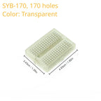 MB102 ZY-204 Solderless Breadboards 170/400/700/750/830/1600 Plug Holes Versatile Prototyping Circuit Testing Boards
