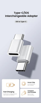 Type c To Lightning Adapter USB C Female To ios Male Converter Fast Charge Adaptador For iPhone 15 16 Type C Adapter High Speed