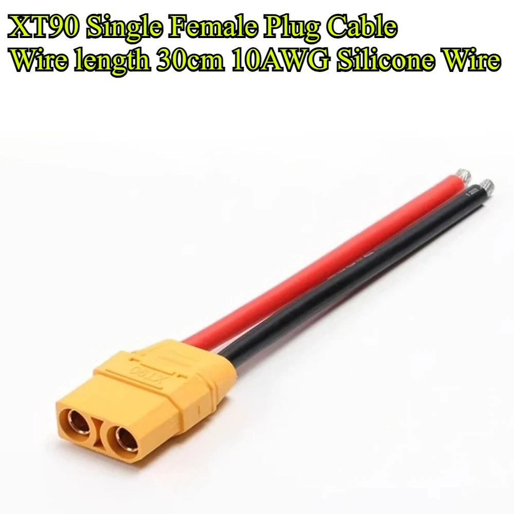 1/2Pcs XT90H XT90 XT90S Plug Male and Female Connector 10/15/20/30/50cm 10AWG Silicone Wire for RC Lipo Battery FPV Racing Drone