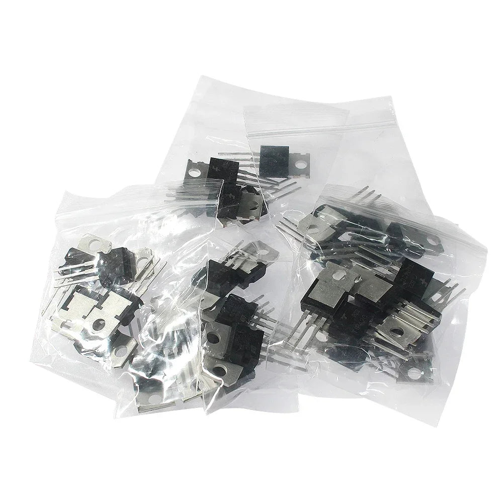 35PCS Transistor Kit TIP31C TIP32C TIP41C TIP42C TIP122 TIP127 TIP142 TO220 NPN Mosfet assortment  Electronic Components set