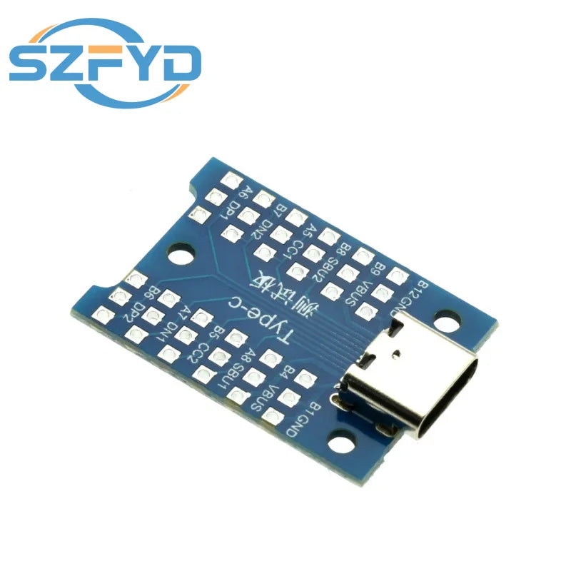 1-10pcs Type-C Breakout Board USB Interface USB Test Charging Board Type-C USB 3.1 Test PCB Board Adapter Connector