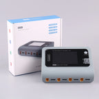 ToolkitRC Q4AC 4x50W 5A AC 100W 4 Port DC Smart Discharger Charger XT60/XT30 Optional for 1-4S Lipo Battery