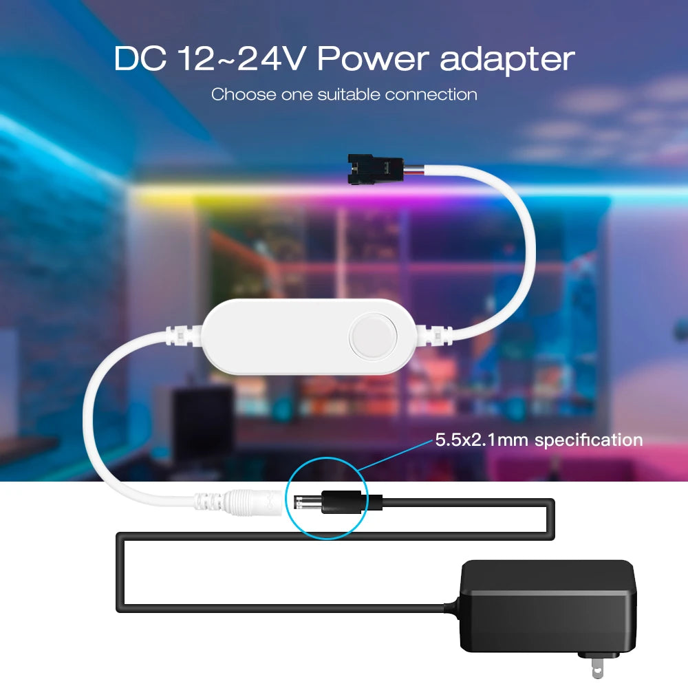 GLEDOPTO WLED ESP32 ESP8266 Ultra Mini LED Controller Multi Color RGB IC Addressable for Table Computer TV Backlight Dynamic ICs