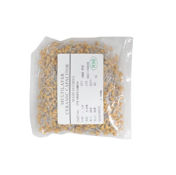 1000pcs Monolithic Multilayer ceramic capacitor 50V 100~106 10pF~10uF 102 103 104 105pF 1 22 33 47 68 100 nF 0.01 0.1 uF P5.08mm