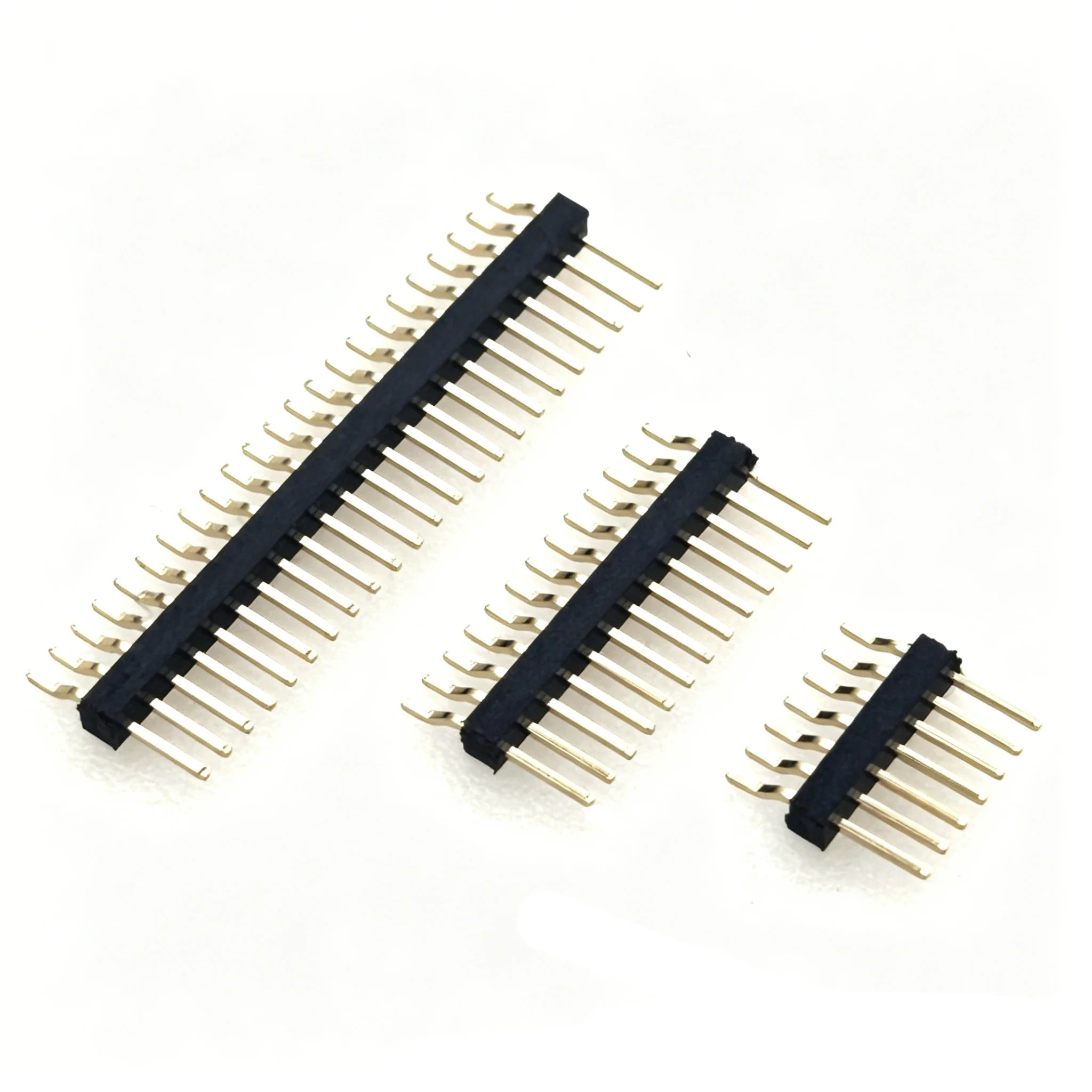 100pcs 1*2/3/4/5/6/40/50P 1.27mm Straight/RA 90d/ Horizontal RASMT Single Row 0.05" Gold-Plated Rohs PCB Male Pin Header