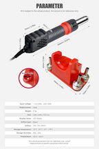 JCD 750W Micro Hot Air Gun 8208 Soldering Rework Welding Station LCD Digital Heat Gun BGA IC Solder Tools With Heat Shrink Tube