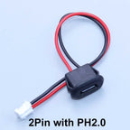 2/4/6Pin USB-C Type-C Waterproof Connector Charger Jack Direct Compression Female Socket Charging Interface With PH2.0 Terminal