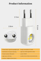 1/2/3/4pcs EU/US Plug LED Night Light Plug in Dusk To Dawn Sensor Auto on Off Rotatable Soft Light for Kids Room Kitchen Hallway
