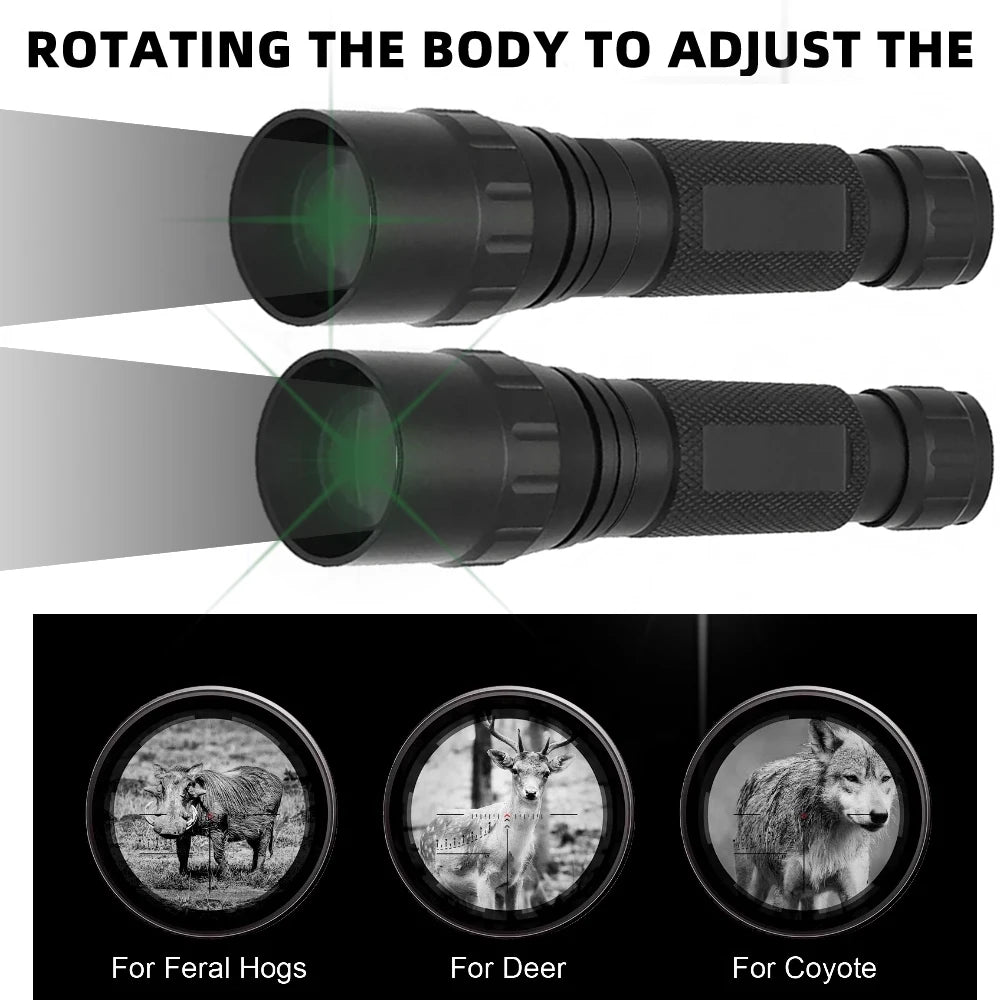 Zoomable LED Infrared Tactical Flashlight Night Vision Rechargeable Waterproof Hunting Torch 850nm/940nm IR Flashlight