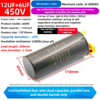 CBB60 Capacitor 450V AC Motor Run Capacitors 3/4/5/6/8/10/12/14/15/16/18/20/30/35/40/50/60/70UF for Washing Machine, Water Pump
