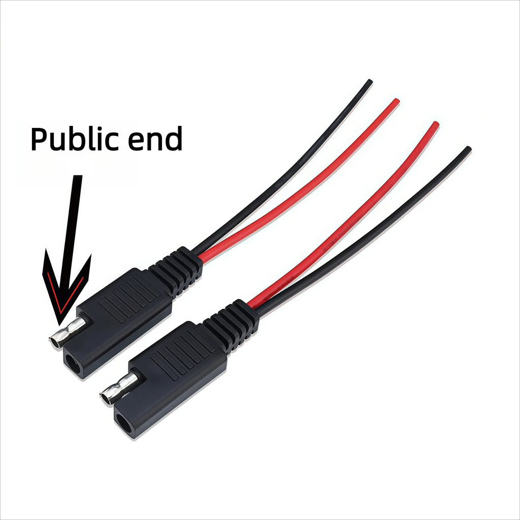 5PCS SAE Single-ended Cable Power Extension Connector Plug Cable Solar Panel Battery Adapter Quick Connect