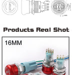16MM 19MM 22MM 1NO1NC 3Pin 6Pin Mushroom Head Turn-Reset Stainless Steel 304 Metal Emergency Stop Button Switch