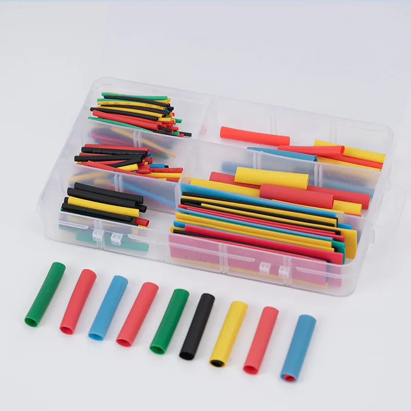 127-750pcs Multi size heat shrink tubing kit - universal, 2:1 shrink, high temperature resistant, insulated tubing with box
