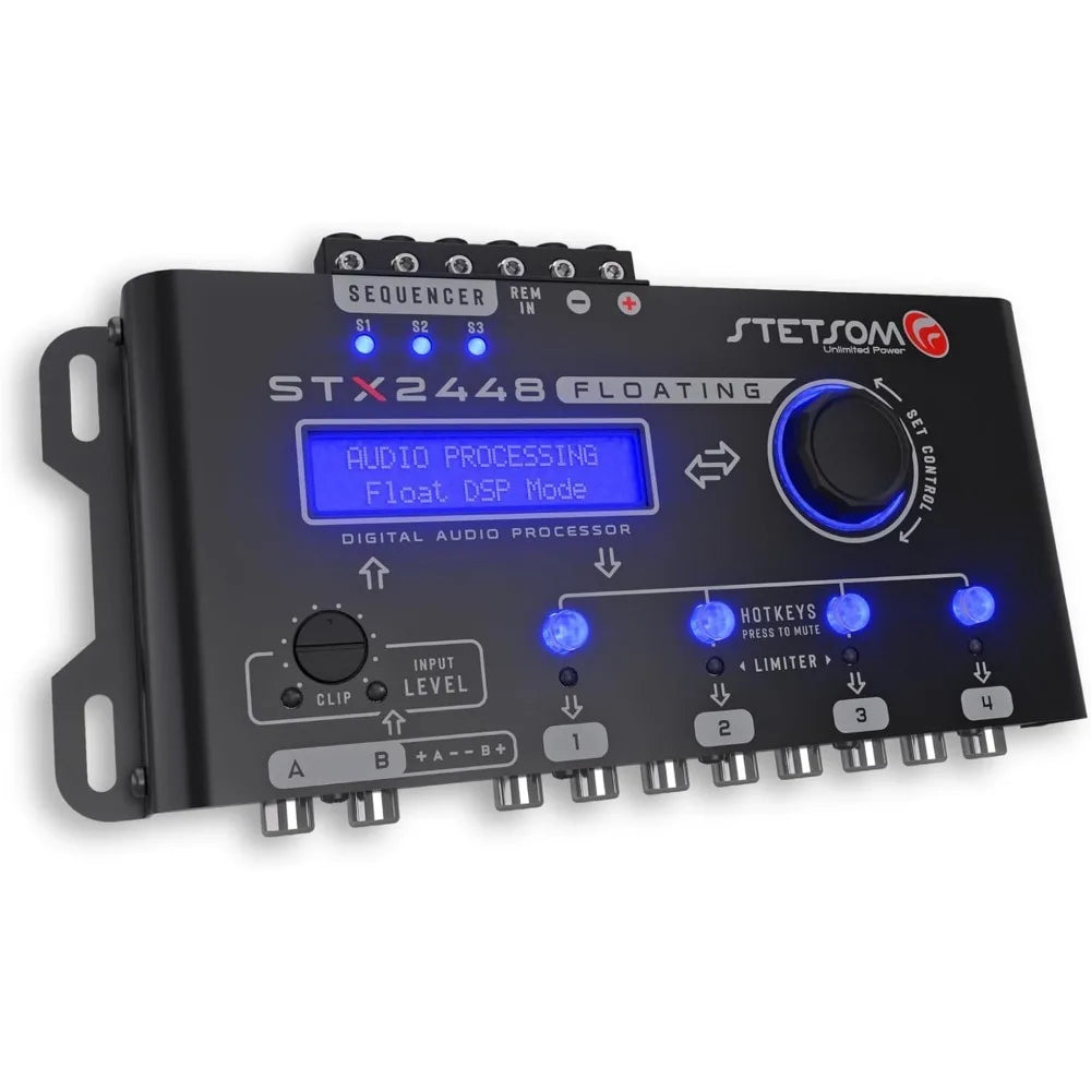Professional Digital Signal Processor DSP with Crossover Graphic Equalizer 15 Band Remote Sequencer Subharmonic Bass RCA High