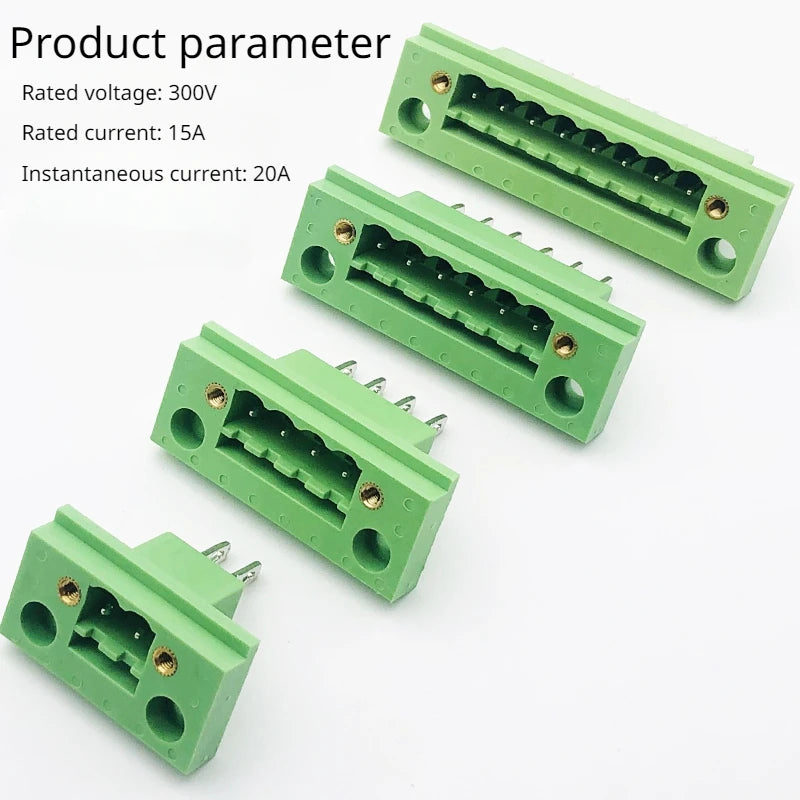 Through-the-wall 2EDGWB-5.08mm Plug-in Terminal Block with Screw Fixed Panel Pin Base 2P3P4-24P Cable Connector