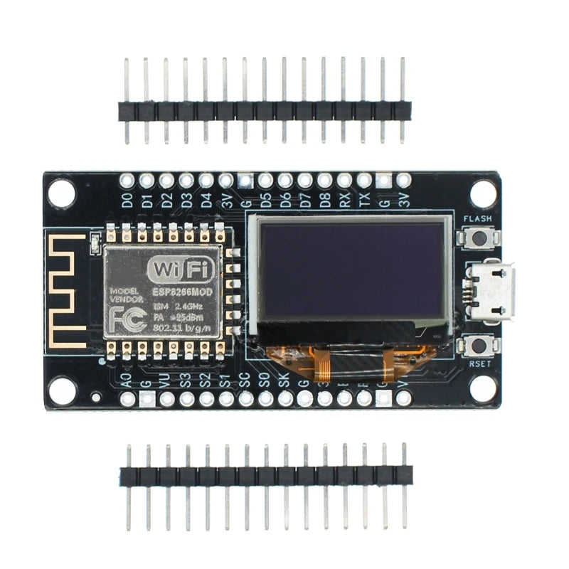 NodeMCU ESP8266 Development Board With 0.96 Inch OLED Display CH340G ESP-12F WiFi Module TYPE-C USB For Arduino/Micropython