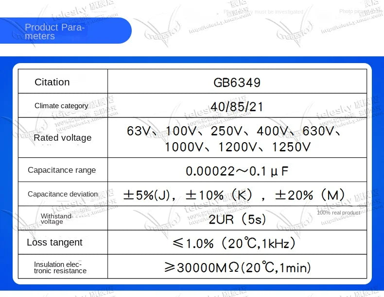 50PCS 100V 630V Polyester Film Capacitor 2.2NF 0.01UF 2.2NF 22nF 102PF 220NF 473PF 100nF 0.1uF 2A104J 103J 222 223J 472 473J