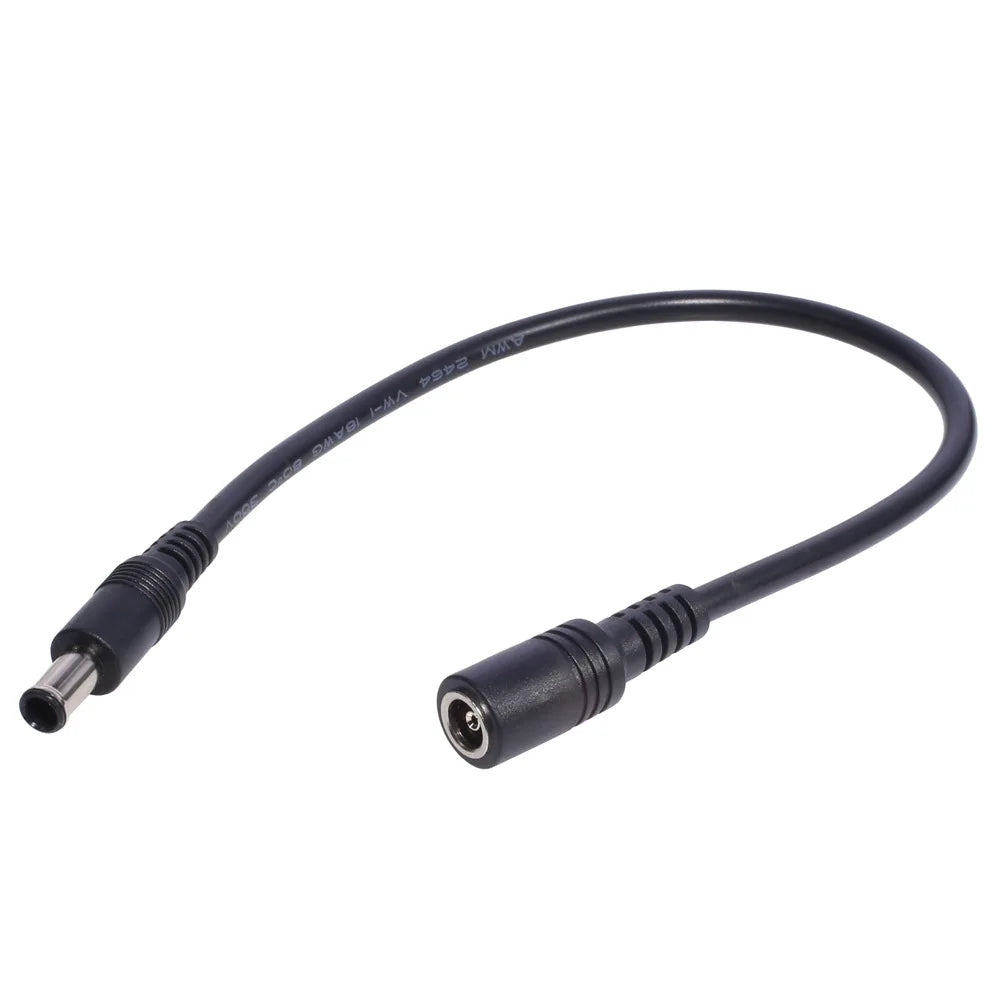 18AWG DC Power Plug 6.5x4.4mm Male to 6.5x4.4mm Female Charging Cord for Laptop DC6044 Extend Line 30cm