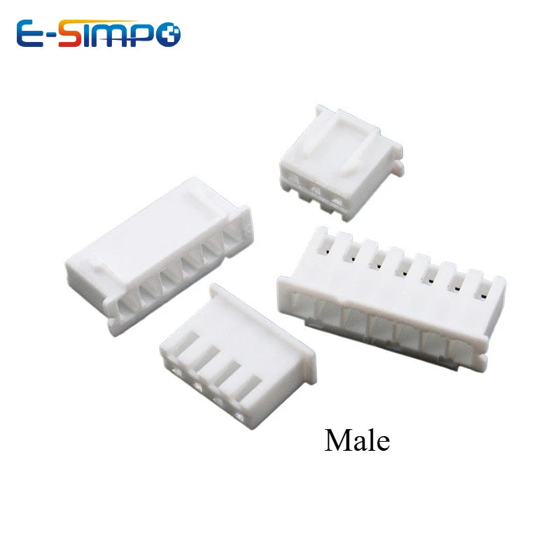 100pcs Xh2.54mm 2/3/4/5/6//7/8pin Terminals Plastic Shell Male /female Plug Housing Shell Connector