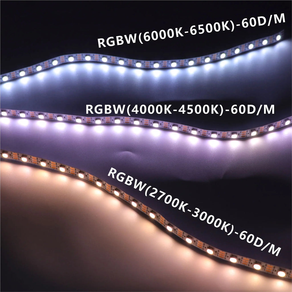 SK6812 RGBW Led Strip Light 4in1 Similar WS2812 12V Individual Addressable RGBWW 1m 5m 30 60 144 LEDs Lights IP30 65 67