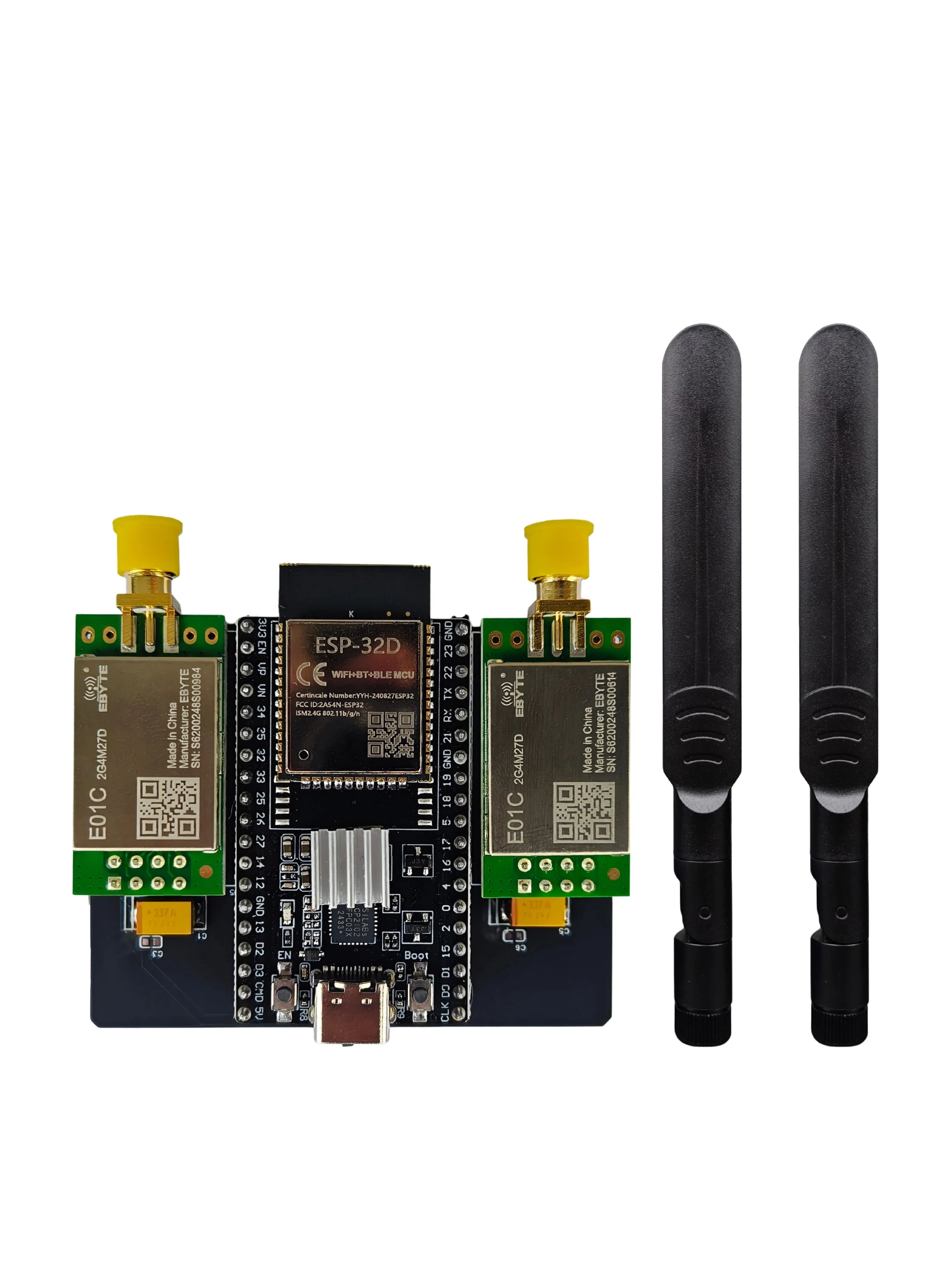 New ESP32 + NRF24L01 PA LNA 2.4GHz Module ,Upgraded Antenna Development Board supports Bluetooth for IoT Projects