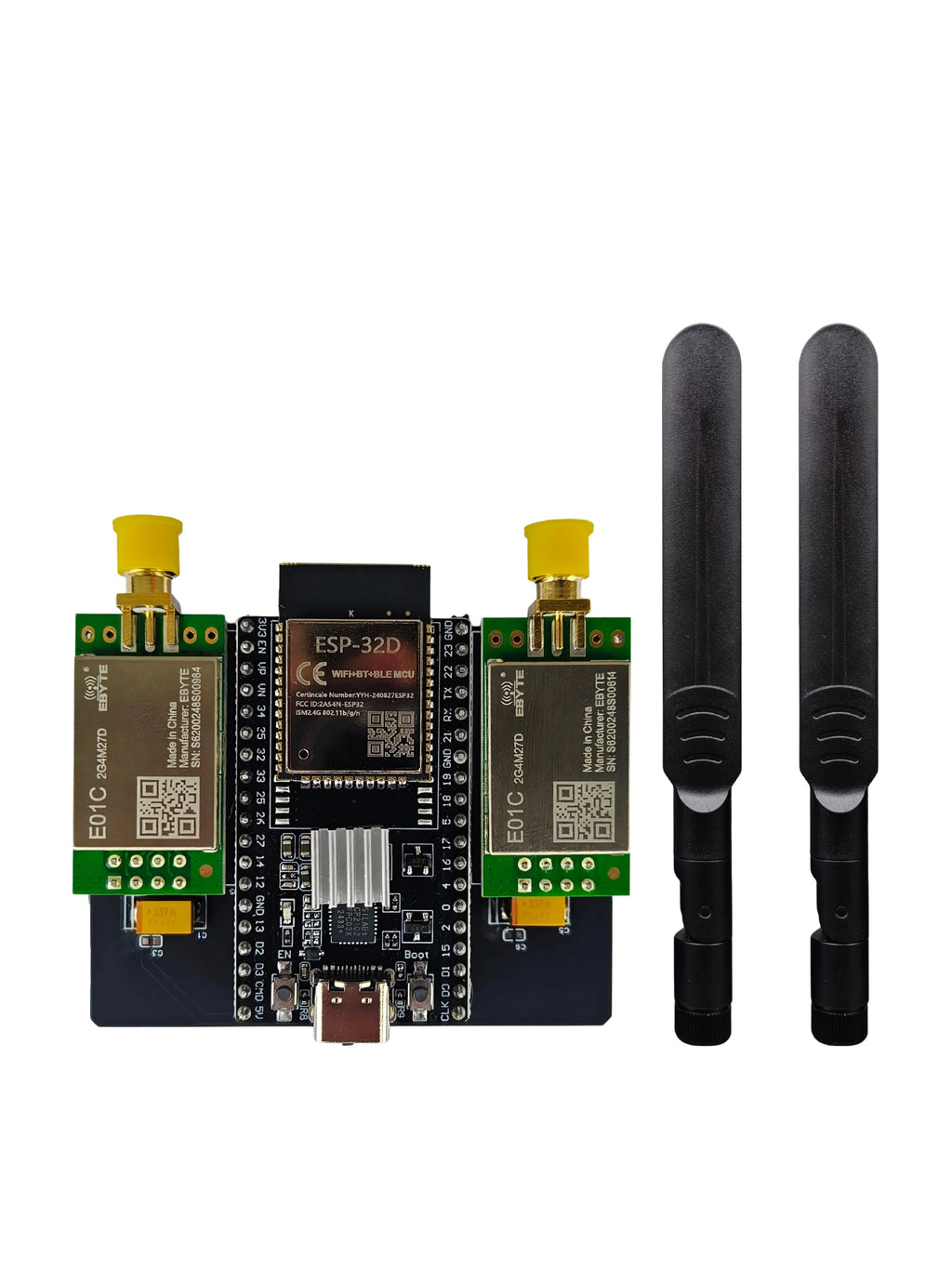 New ESP32 + NRF24L01 PA LNA 2.4GHz Module ,Upgraded Antenna Development Board supports Bluetooth for IoT Projects
