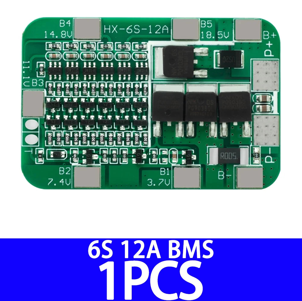 6S 12A/25A 24V 25.2V PCB BMS Protection Board For 6 Pack 18650 Li-ion Lithium Battery Cell Module New Arrival Balanced
