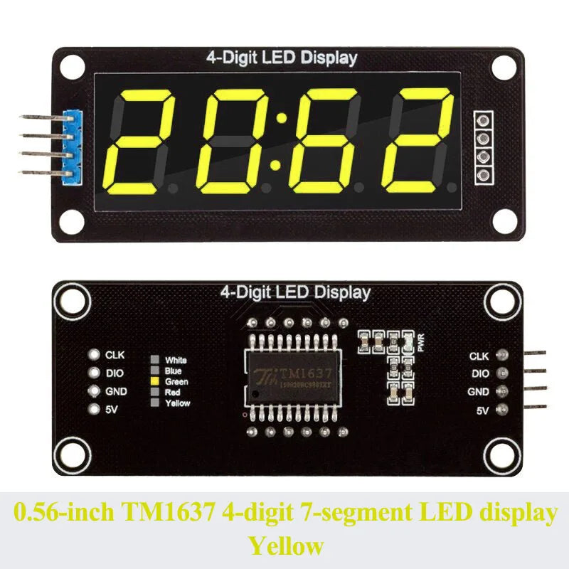 2~50Pcs TM1637 0.56 Inch 4 Digit 7 Segment LED Digital Tube Display Module With Clock Dot For Arduino Electronic Clock Project