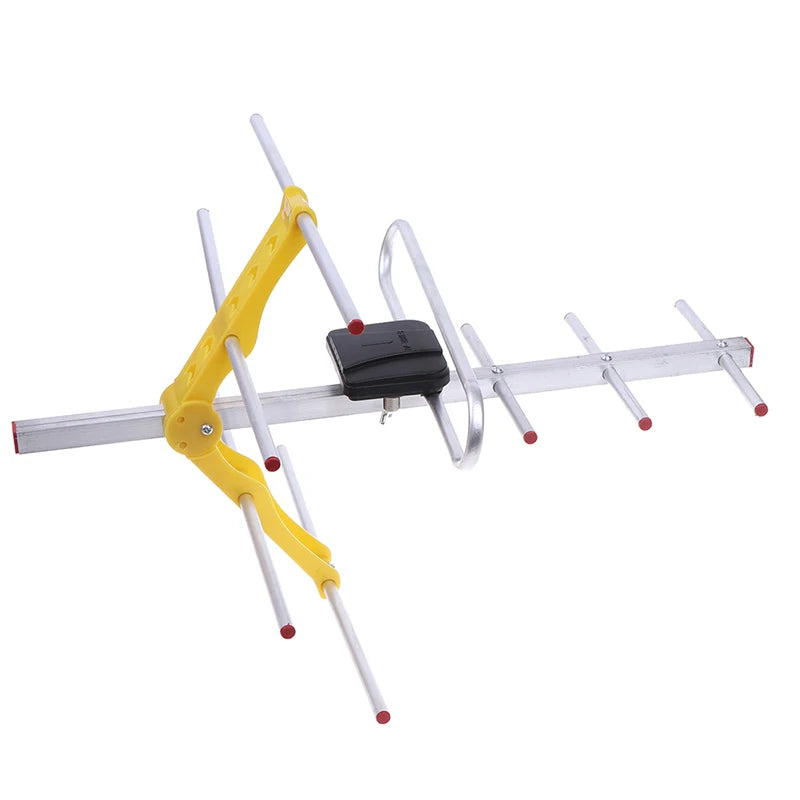 Outdoor 100Mile Amplified 8 Yagi Antenna HD TV 10dB Long Range UHF/VHF/FM HDTV