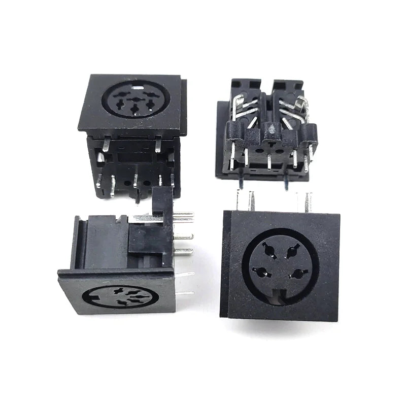 5PCS/Lot Big S Terminal DIN4 DIN5 DIN6 DIN7 DIN8 Female Socket Connector 4P/5P/6P/7P/8P PCB Panel Mount