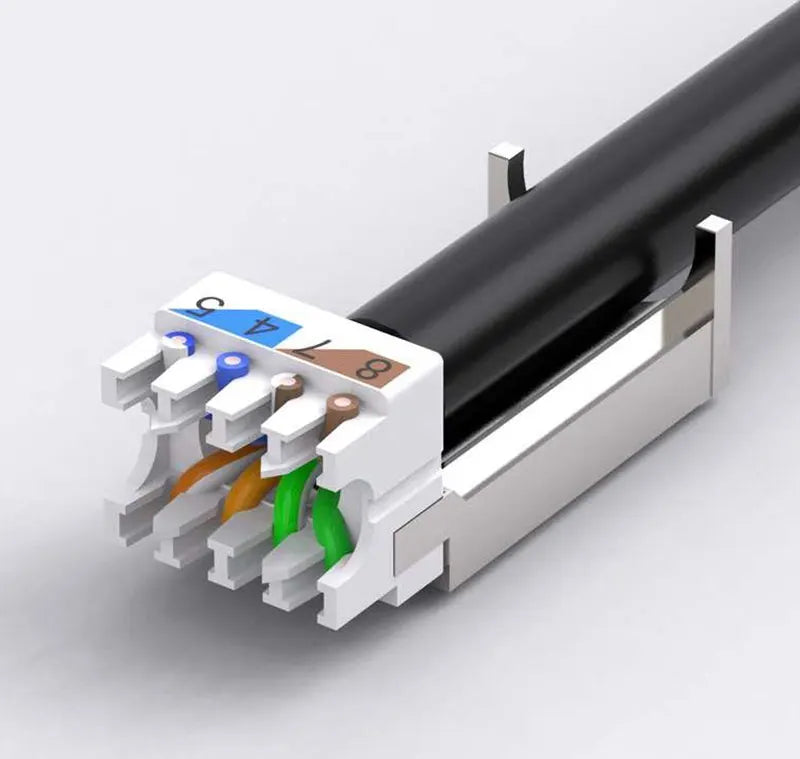 CAT8 STP RJ45 Connector CAT7 CAT6A Reusable Ethernet Termination modular Plug Shielded Modular Zinc alloy Field Termination Plug
