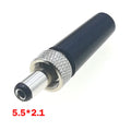 1pc 5.5 X 2.1 2.5MM Screw Locking DC Power Connector Female Plug & Metal Panel Mount Socket Locable Secure Standard Plug Socket