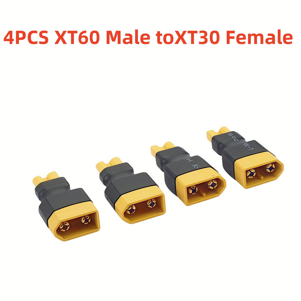 4PCS Male/Female XT60 to XT30 Plug Female Male Adapter Converter Connector