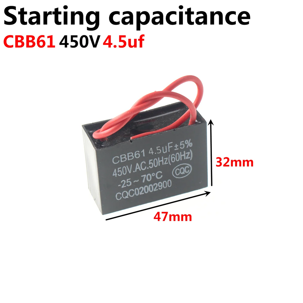 CBB65 Air conditioner compressor start capacitor 20 25 30UF 35UF 40 45 50 60 70 450V New and original