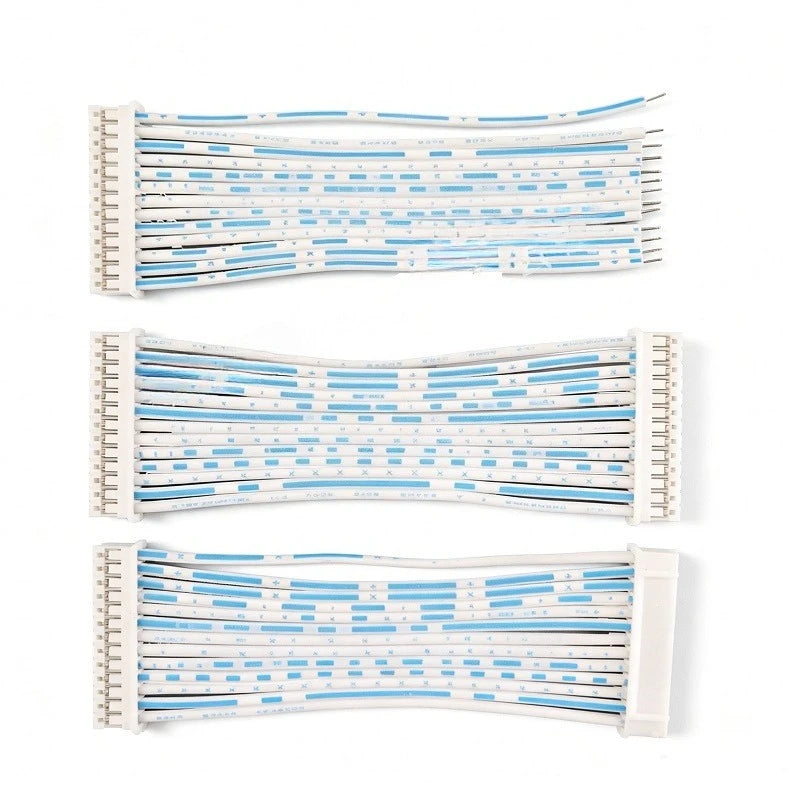 10pcs PH2.0mm 11p 12p 13p 14p 15p 16p 18P 2.0 Terminal Wire 2468 24AWG Flat Blue White Wire Harness Processing Pure Copper