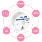 63/37 Soldering Tin Wire Tin Melt Rosin Core Solder Soldering Wire Roll Easy Clean Fusible Tin Low Temperature Easy Melt Wire