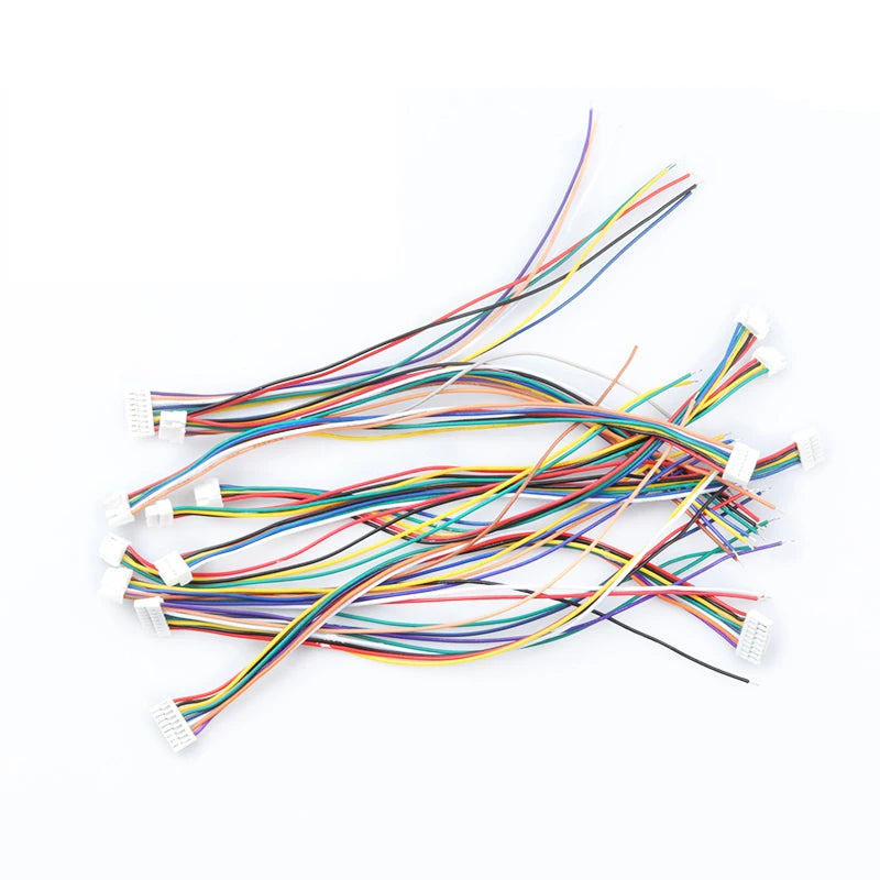 10pcs GH1.25 15/30/50/100cm Single/Double Side Terminal Crimped with Lock JSTA1257 2P-12P 1571# 28AWG Electronic Wire Cable