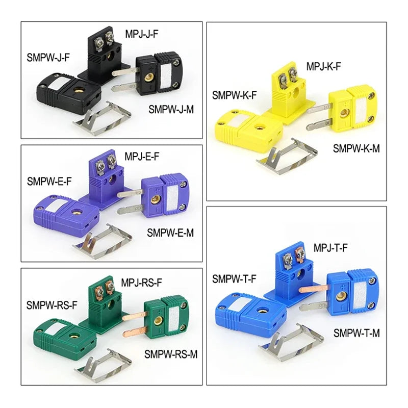 K Type Thermocouple Connector T J E N RS Type Mini Male Female Plug Socket Panel Mount Temperature Sensor Adapter 1-50Pcs