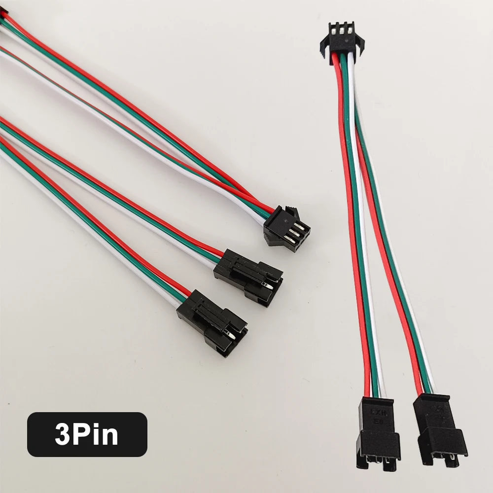 15cm 2Pin 3Pin 4Pin 5Pin 6Pin SM JST Connector 1 To 2 Male and Female for WS2811 WS2812B SK6812 WS2815 WS2813 LED Strip Lights