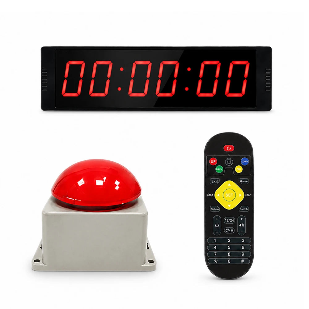 Gym Timer Clock for Home Fitness with Timer Button Large Digital Stopwatch Countdown Clock 12/24H Digital Wall Clock