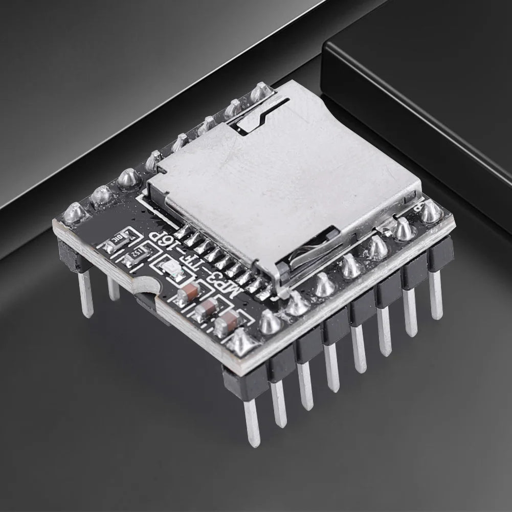 DFPlayer Mini MP3 Player Module TF Card U Disk Mini MP3 DF Player Audio Voice Module IO/Serial Port/AD MP3-TF-16P for Arduino