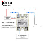 Solid State Relay Module SSR 10DA 25DA 40DA DC Control AC  Single Phase With Plastic Cover For PID Temperature Control