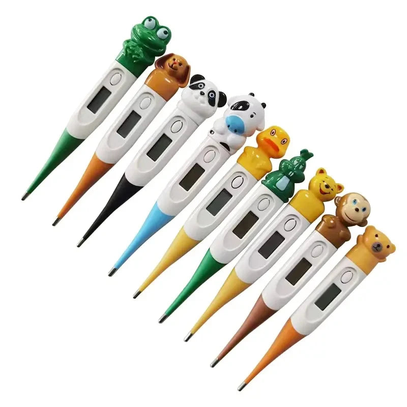 Hot Selling Cute Animal Digital Thermometer Waterproof Flexible Tip Fast Accurate Reading Baby Oral Armpit Temperature Checker