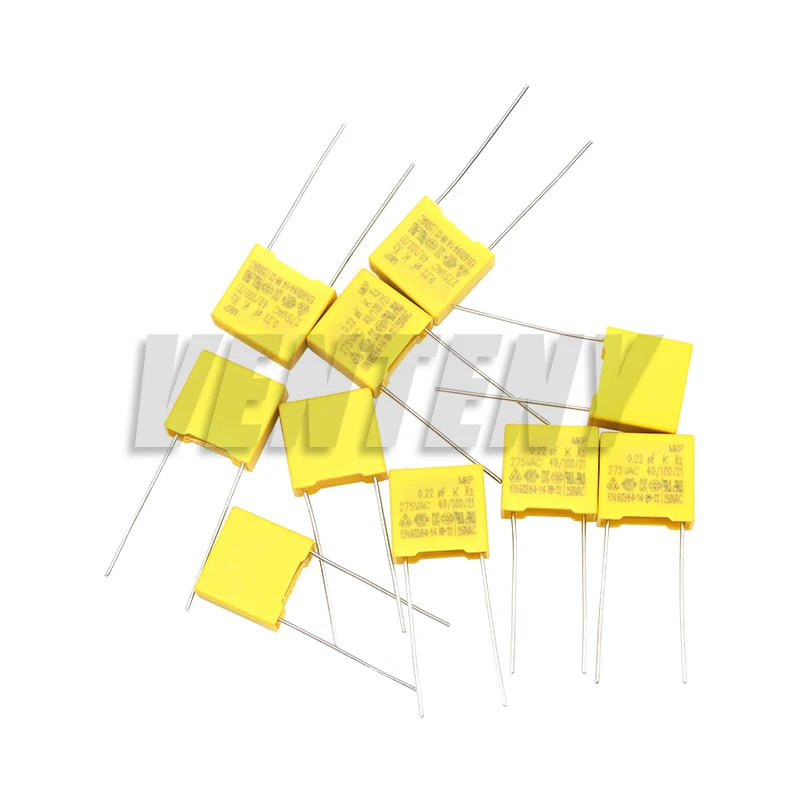 160pcs/Lot Polypropylene Film X2 Safety Capacitor Assorted Kit 275VAC 18Values 102K-225K 1NF-2.2UF Sample Set
