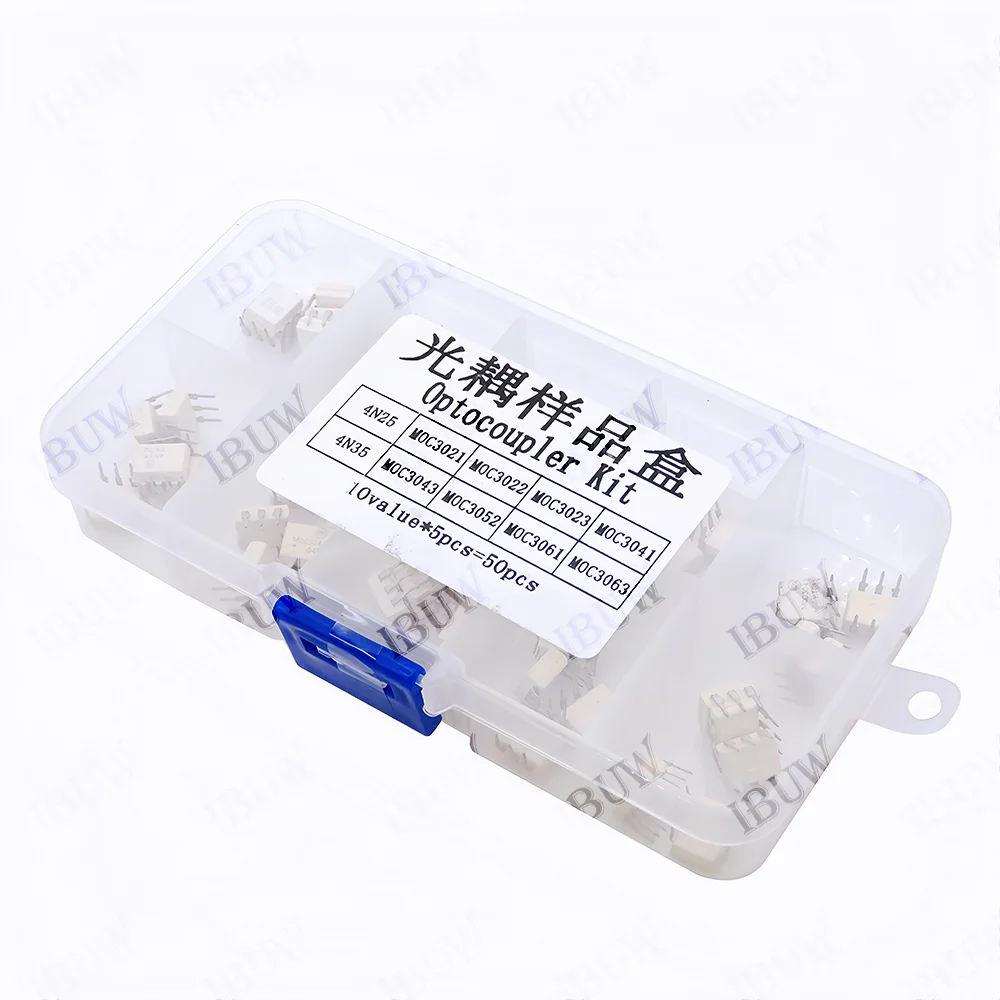 10Values Optocoupler kit 4N25 4N35 MOC3021 MOC3022 MOC3052 MOC3061 MOC363 Each 5pcs MOC3023 MOC3041 MOC3043 MOC3052